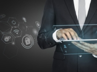 Businessman using a digital tablet