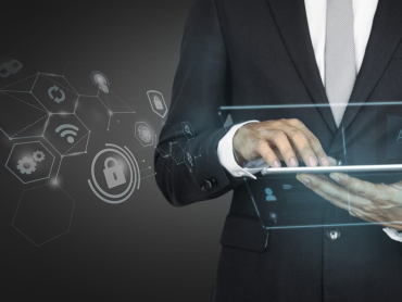 Businessman using a digital tablet